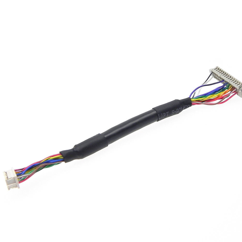Pin LCD su ordinazione dell'incavo DF20-20DS-1C 20 del passo dell'assemblaggio cavi Df13 1.25mm dell'esposizione LVDS di