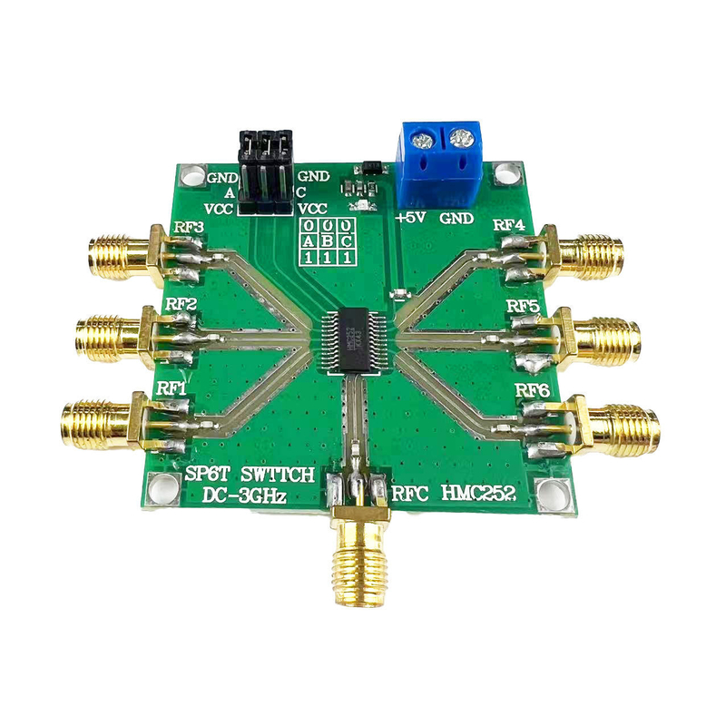 Assemblaggio di circuiti PCB per controller motore HMC252 DC-3GHz RF non competitivo chiave SP6T chiave RF CATV/DBS MMDS per 3V-5