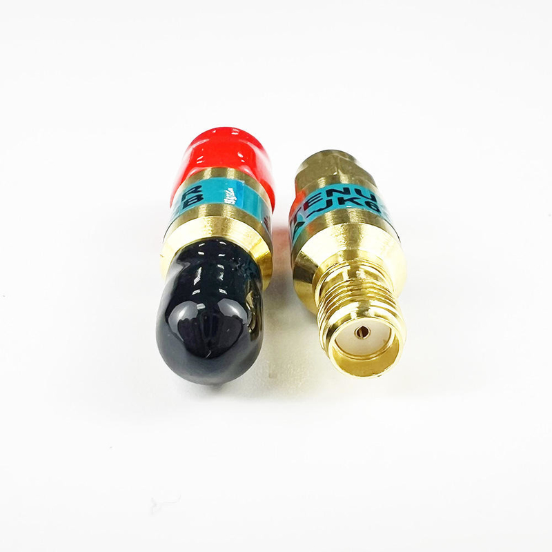 2W DC-6GHz SMA Maschio a SMA Femminile Attenuatore RF coaxiale 1/2/3/5/6/10/15/30db Attenuatore SMA connettori fissi Piastra d'oro