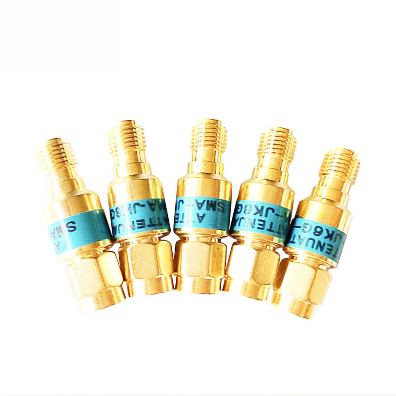 2W DC-6GHz SMA Maschio a SMA Femminile Attenuatore RF coaxiale 1/2/3/5/6/10/15/30db Attenuatore SMA connettori fissi Piastra d'oro