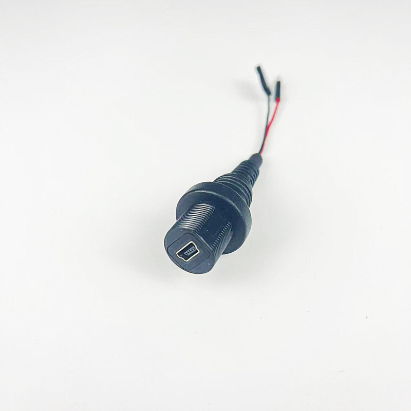 Customized Mini 5 pin pannello femminile rosso e nero cavo di estensione del connettore del filo per auto camion barca motociclistico cruscotto