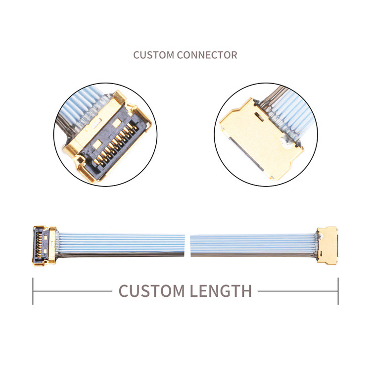 LVDS Cableline UY 10P 0.35mm Pitch I Pex 20857-010T-01 Assemblaggi di cavi per cavi coassiali micro Ipex