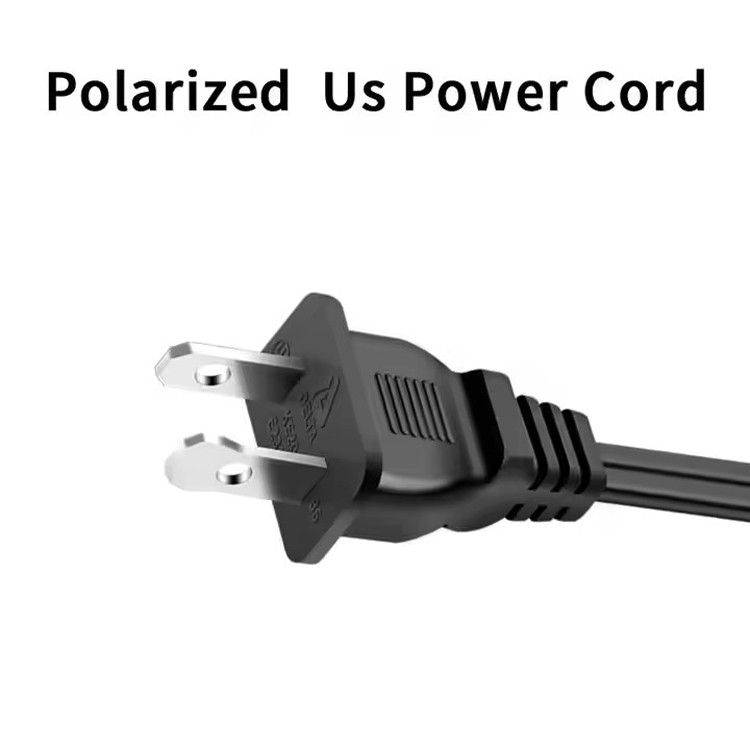 Copper puro di buona qualità 120V 18 Awg 2pin C7 Linea di estensione Spt-2 White AC Power Cord 5FT 2 Prong For Home Appliance Lap
