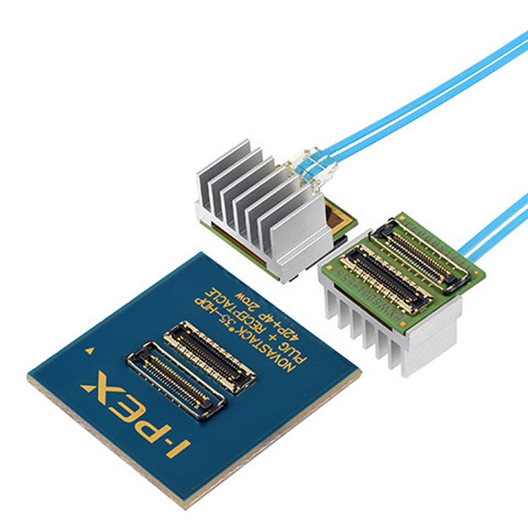 Connettore PCB per moduli ottici a bassa potenza a alta densità a bordo centrale 21001-042E-01 a IPEX LIGHTPASS-EOM 100G 88001-000T-25-01