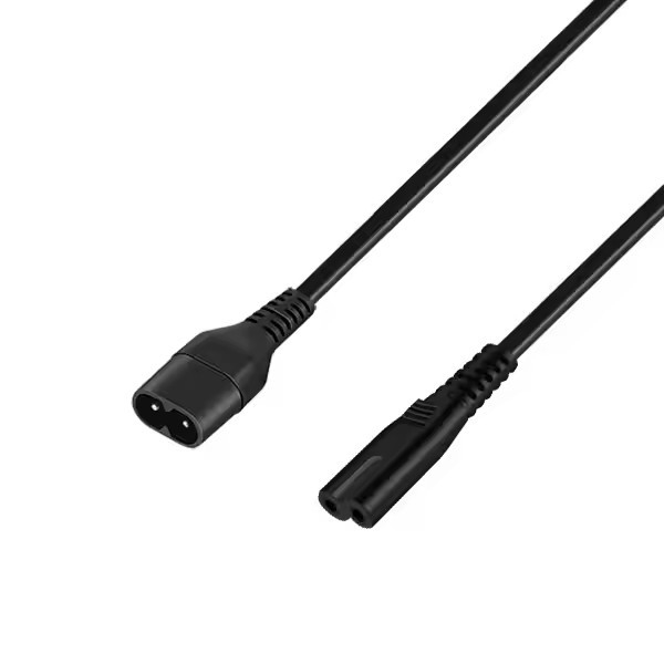 2.5A 250V CCC VDE ETL omologato IEC cavo di alimentazione di estensione C7 connettore ad angolo retto C7