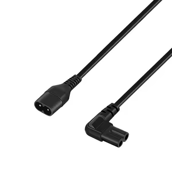 2.5A 250V CCC VDE ETL omologato IEC cavo di alimentazione di estensione C7 connettore ad angolo retto C7