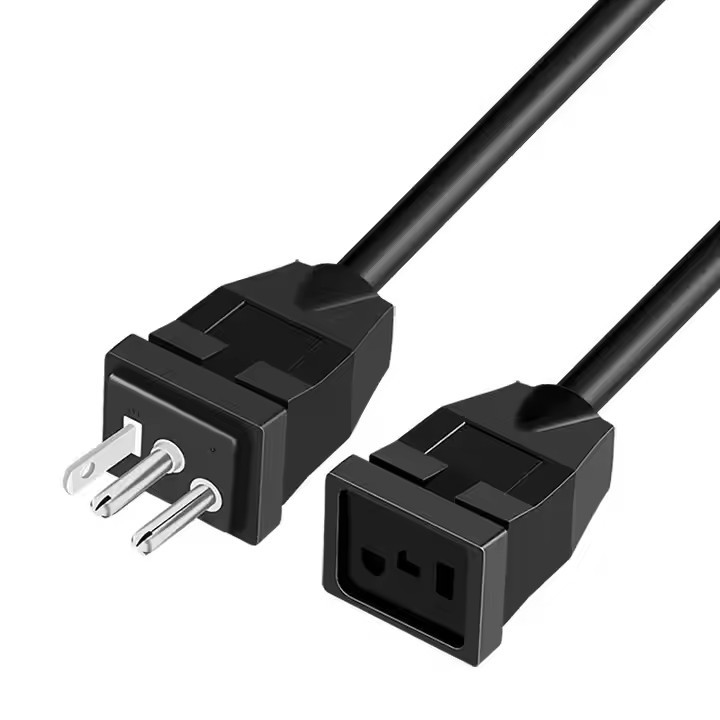 ETL UL817/CSA C22.2 SJT 3X14 a 10AWG 3 pin US Black Power Cord Extension Industrial US Extension Cords per l'illuminazione