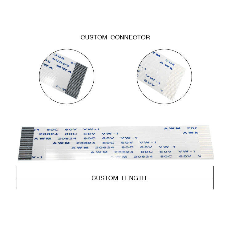 0.5mm 35-Pin Ffc Fpc Flessibile Flat Cable UL Standard 150mm In Lunghezza