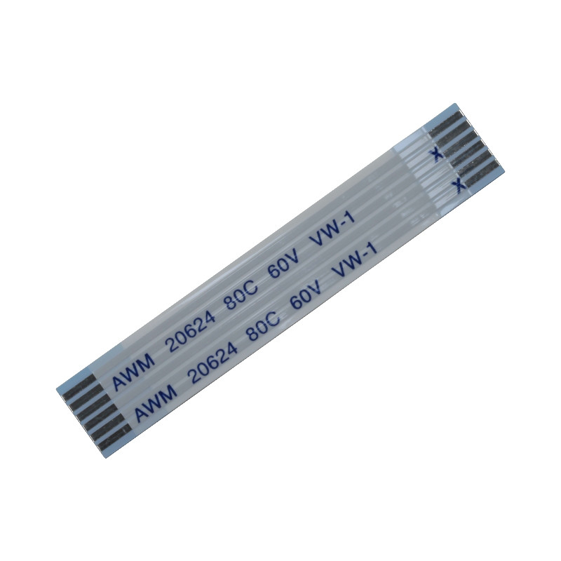 FFC Cable Custom 6 Pin 1.25mm Pitch Lunghezza complessiva 30~2000mm P7 Tipo Flessibile Piatto FFC Awm Cable per elettronica