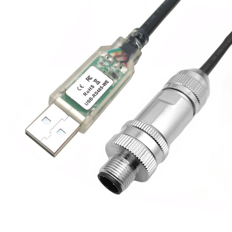 Collegatore dedicato robot industriale USB a RS485 cavo seriale a M12 maschio e femmina connettore metallo testa impermeabile