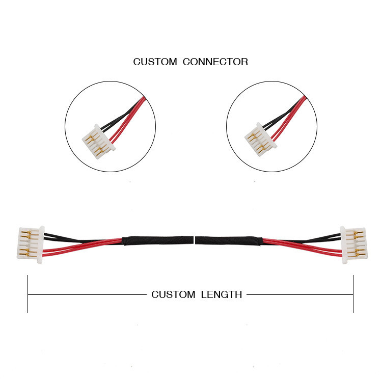 Fabbrica personalizzata JST SHLP-06V-S-B Cavo di retroilluminazione a LED 500mm lunghezza