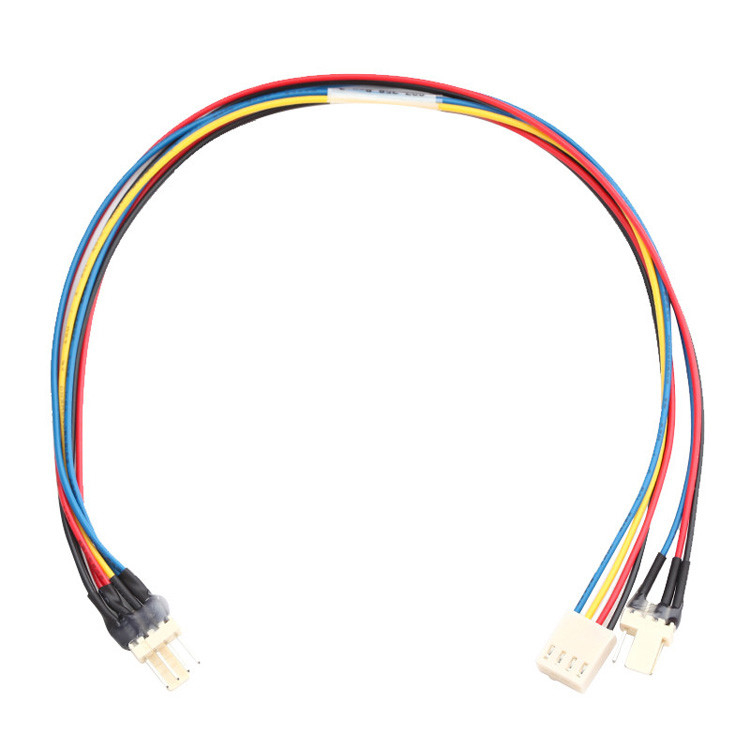Fabrica personalizzata JST JH 2.5mm 4-Pin Molex 4-Wire Fan Y Cable Assembly Lvds 4-Pin Connector Cable