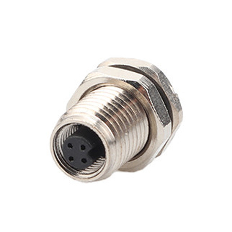 M5 Codice-A 4Pin Industrial Circular Waterproof Connector Panel Flange PCB Maschio E Femmina Socket IP67