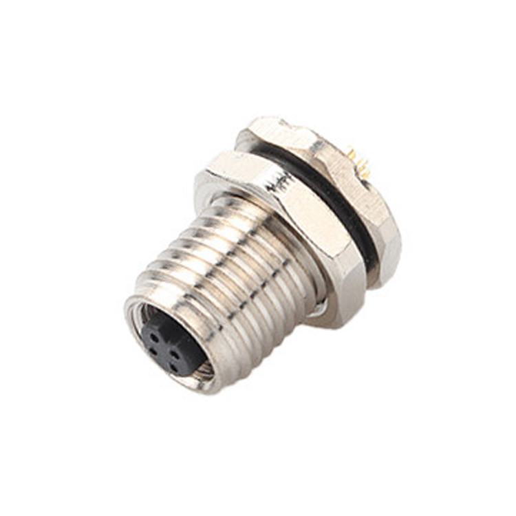 M5 Codice-A 4Pin Industrial Circular Waterproof Connector Panel Flange PCB Maschio E Femmina Socket IP67