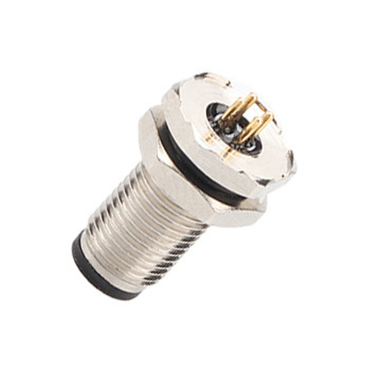 Fabbrica di connettori circolari M5 Codice-A Serie impermeabile pannello flange PCB maschio Socket supporto 3-Core E 4-Core