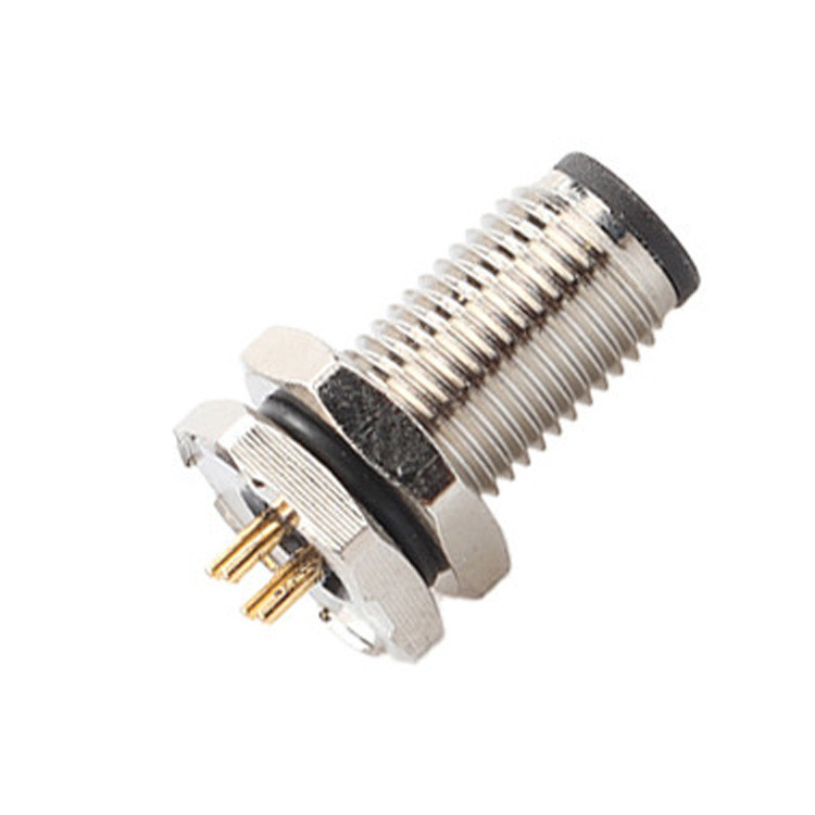 Fabbrica di connettori circolari M5 Codice-A Serie impermeabile pannello flange PCB maschio Socket supporto 3-Core E 4-Core