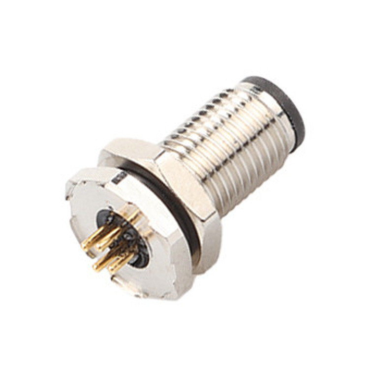 Fabbrica di connettori circolari M5 Codice-A Serie impermeabile pannello flange PCB maschio Socket supporto 3-Core E 4-Core