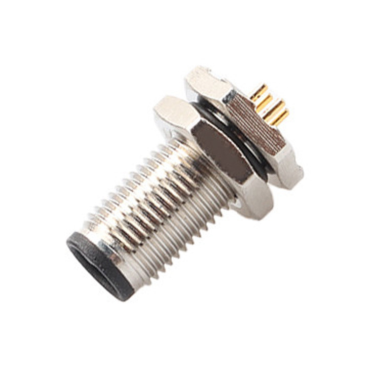 Fabbrica di connettori circolari M5 Codice-A Serie impermeabile pannello flange PCB maschio Socket supporto 3-Core E 4-Core