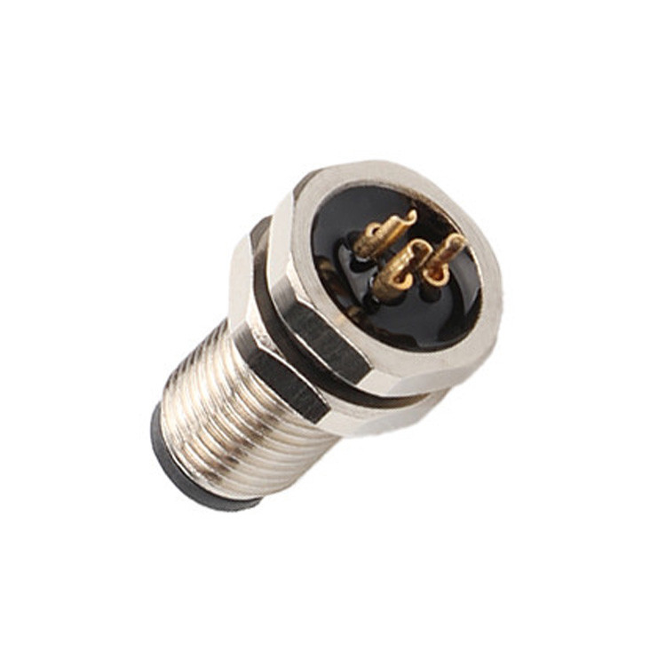 Collegamento circolare M5 Codice-A 2Pin 3Pin 4Pin Collegamenti industriali M5Z03AA0OCJ009-M5 Blocco frontale