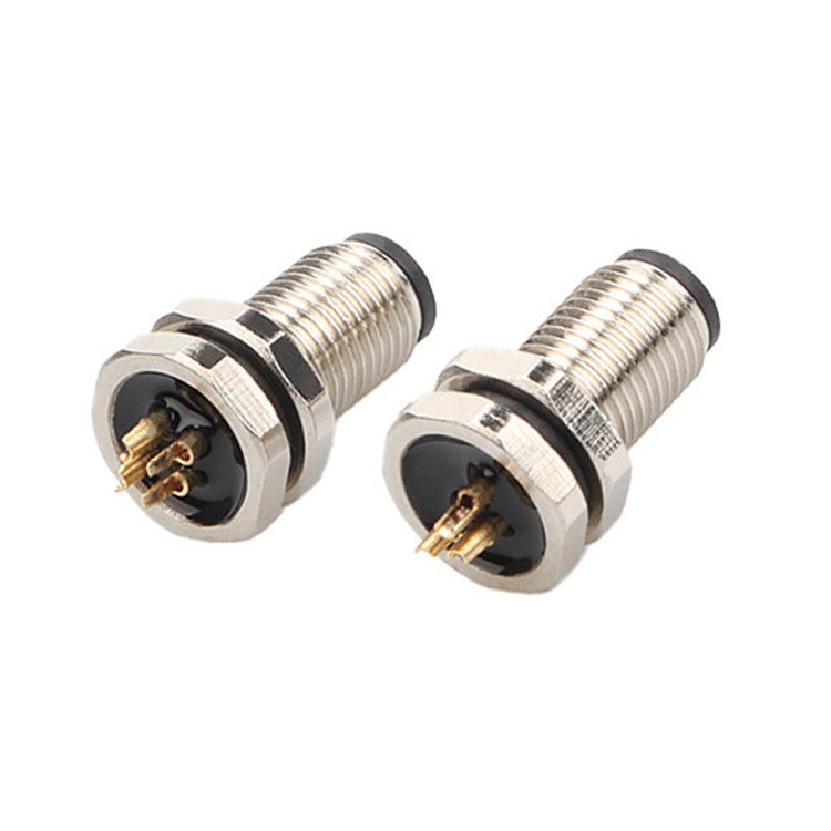 Collegamento circolare M5 Codice-A 2Pin 3Pin 4Pin Collegamenti industriali M5Z03AA0OCJ009-M5 Blocco frontale