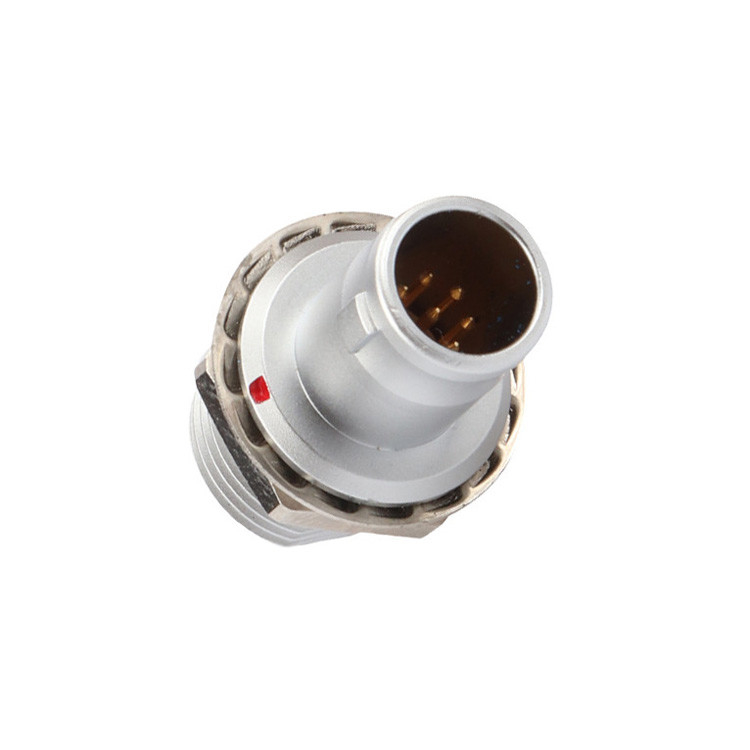 Soluzione industriale per il blocco automatico push-pull 8Pin T2 con pannello di connettore circolare con spina fissa senza dispositivo di blocco