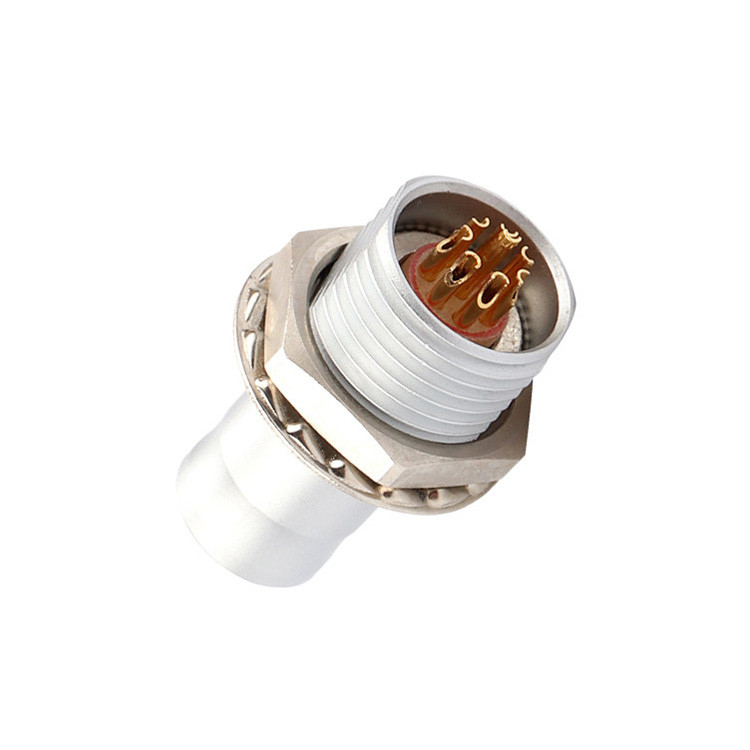Soluzione industriale per il blocco automatico push-pull 8Pin T2 con pannello di connettore circolare con spina fissa senza dispositivo di blocco