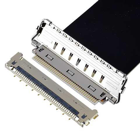 Direzione di accoppiamento I-PEX orizzontale 20856-050T-01 FFC Cavo coaxiale 50P 0,4 mm Pitch OEM/ODM personalizzato