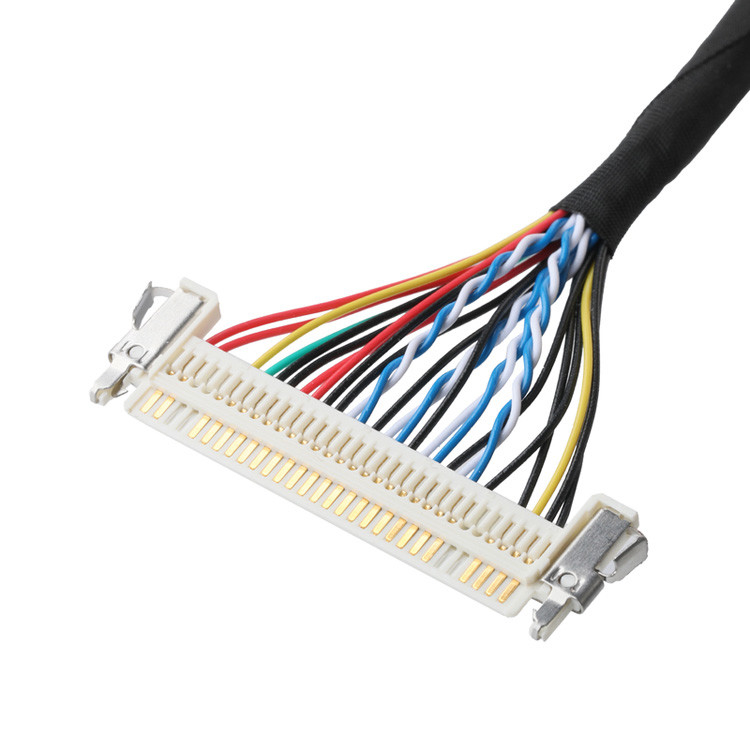 OEM/ODM Assemblaggio di cavi LVDS da JAE FI-X30HL 30P 1.0mm Pitch a JAE FI-S20S 20P e SHLP-6P