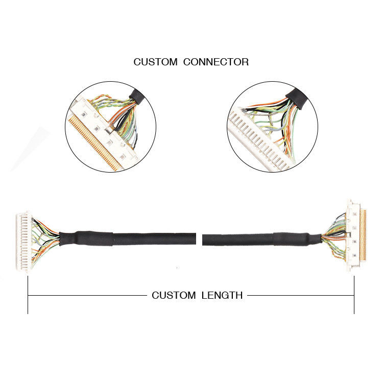 0.5mm Pitch LVDS Cable Assembly ACES 50204-040 1 1-002 To JST SHDR-40V-S-B