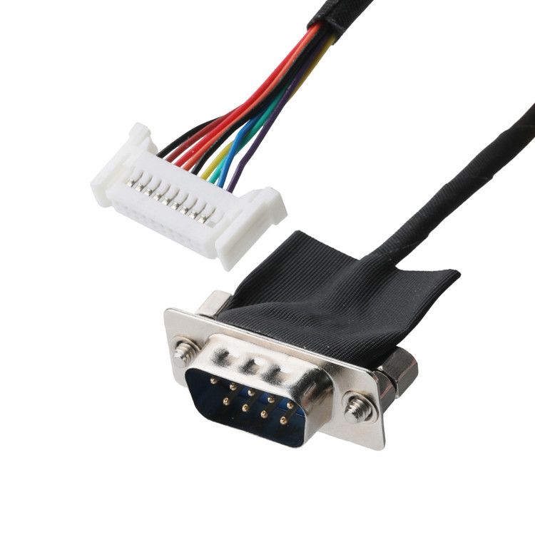 DB-9Pin LVDS Assemblaggio del cavo D-SUB-9P Maschio saldatore a TU1.0 20Pin TU1002HN0-20 connettore di filo OEM/ODM
