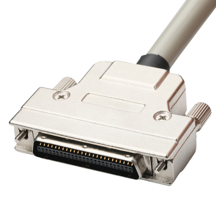 Hd D Sub Db50 Cassa di lega di zinco nichellata a D-Sub Mdr Plug Od 90mm