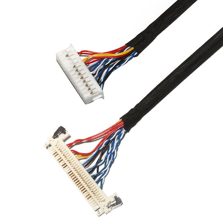 Personalizzare lunghezza 2,0 mm Pitch Lvds Cable Assembly 30 Pin IPEX DF11-24DS-2C A FI-X3OHL OEM/ODM