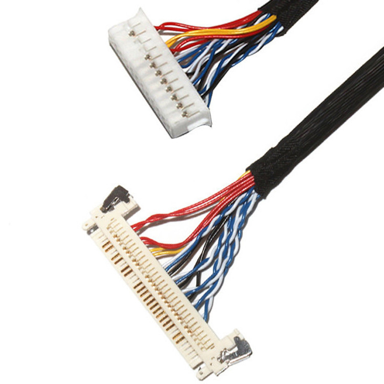 Personalizzare lunghezza 2,0 mm Pitch Lvds Cable Assembly 30 Pin IPEX DF11-24DS-2C A FI-X3OHL OEM/ODM