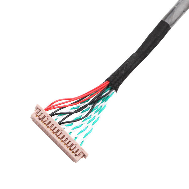 Assemblaggio cavi WL1258h-20P di Pin LVDS di OEM/ODM 30 al connettore dell'esposizione di  DF13-2 Lvds