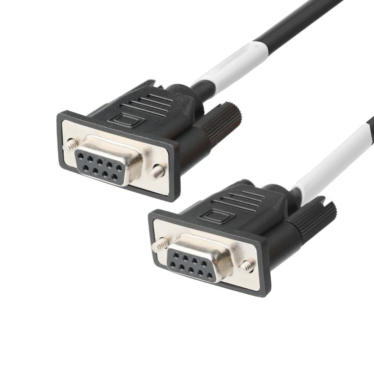 D-SUB-9Pin connettore maschio con tipo di saldatura, nucleo di gomma bianca e guscio placcato al nichel per D-SUB-9Pin connettore femminile