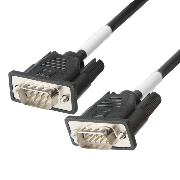 D-SUB-9Pin connettore maschio con tipo di saldatura, nucleo di gomma bianca e guscio placcato al nichel per D-SUB-9Pin connettore femminile