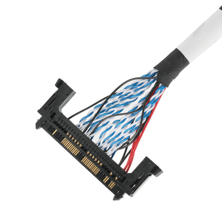 Assemblaggio di cavi LVDS OEM/ODM da JAE FI-RE51HL 51-Pin a DP2.0 30-Pin o EGN UL 1571 28AWG