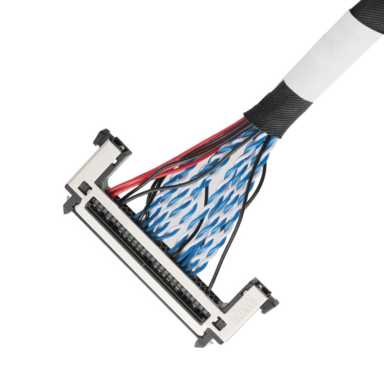 Assemblaggio di cavi LVDS OEM/ODM da JAE FI-RE51HL 51-Pin a DP2.0 30-Pin o EGN UL 1571 28AWG