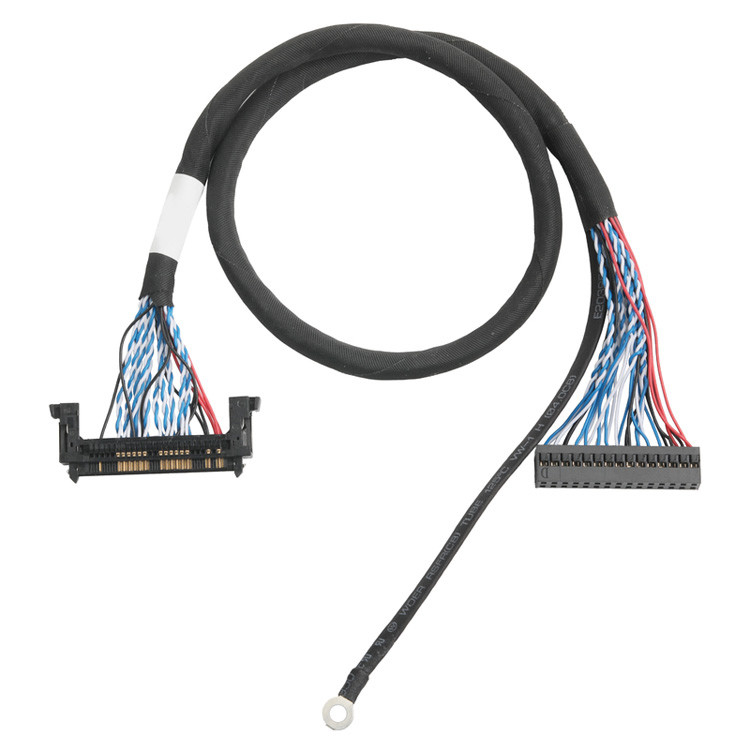 Assemblaggio di cavi LVDS OEM/ODM da JAE FI-RE51HL 51-Pin a DP2.0 30-Pin o EGN UL 1571 28AWG