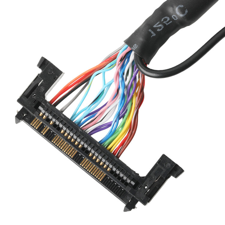 Assemblaggio di cavi LVDS OEM/ODM Da JAE FI-RE51HL 51-Pin a HD-SUB 26-Pin Solder maschile UL 1007 20AWG