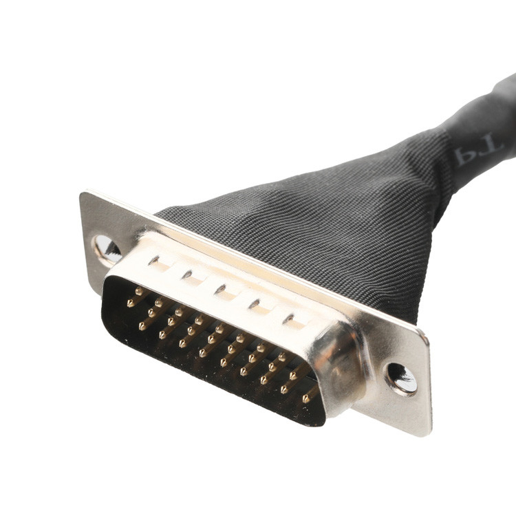 Assemblaggio di cavi LVDS OEM/ODM Da JAE FI-RE51HL 51-Pin a HD-SUB 26-Pin Solder maschile UL 1007 20AWG