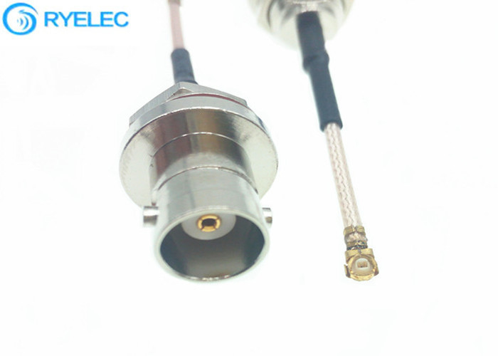 Assemblaggio di cavi RF impermeabile IP67 BNC femmina posteriore bluhead a IPX UFL RG178 cavi a coda di rame placcati