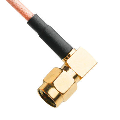 RoHS RF Coaxial Connectors RG316 Cable RA SMA Plug Right Angle Plug Cable Connector