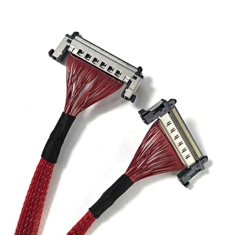 51pin 0.5mm Pitch Coaxial Micro LVDS Cable with 12V Rated JAE FI-RE51CL Connector for Electronic Applications