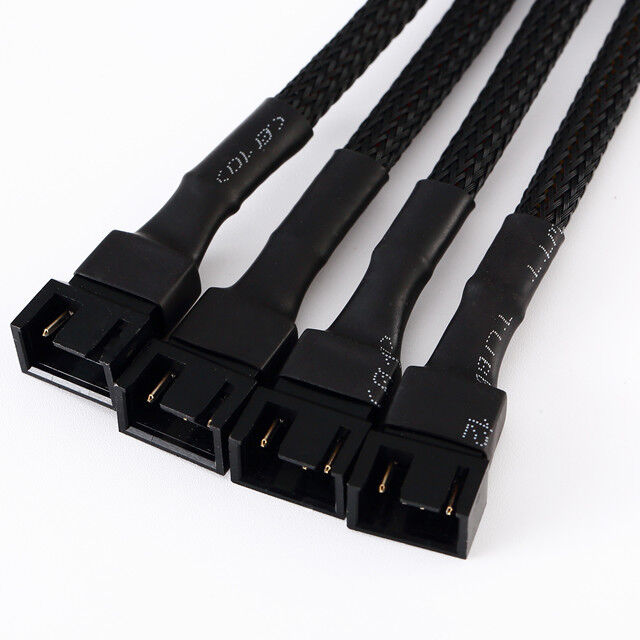 PWM Fan Splitter con connettori maschio-fan 4Pin e da 1 a 4 femmine utilizzando cavo in PVC 22AWG