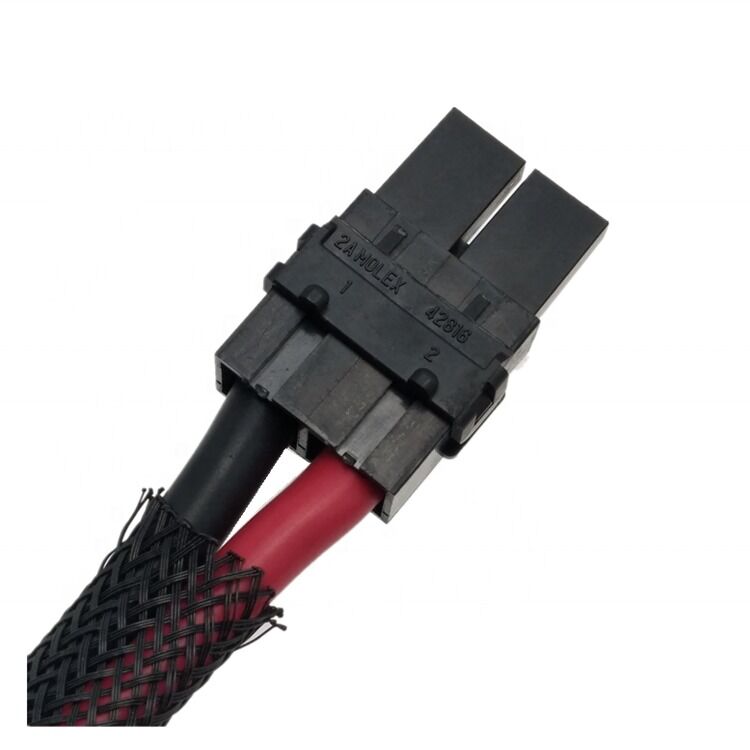 Arnesi di filo personalizzati con Molex 428160212 2Pin 10MM Pitch Connector e 8 AWG Cable