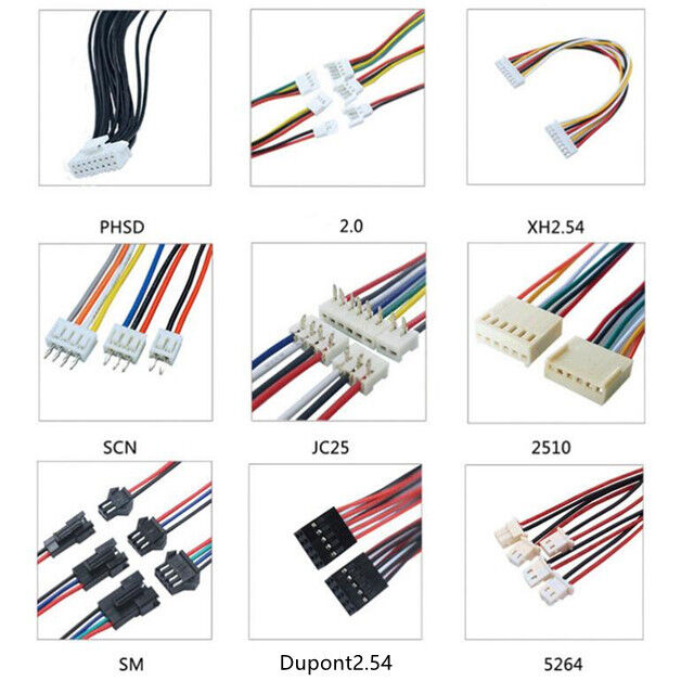 Arnesi di filo personalizzati con connettore JST e montaggio di cavi certificati ISO9001 di lunghezza personalizzabile