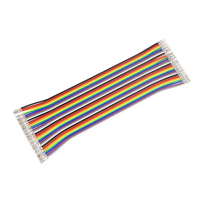 Cavo piatto a nastro con cablaggio arcobaleno personalizzato con isolamento in PVC e connettori IDC con passo da 1,27 mm