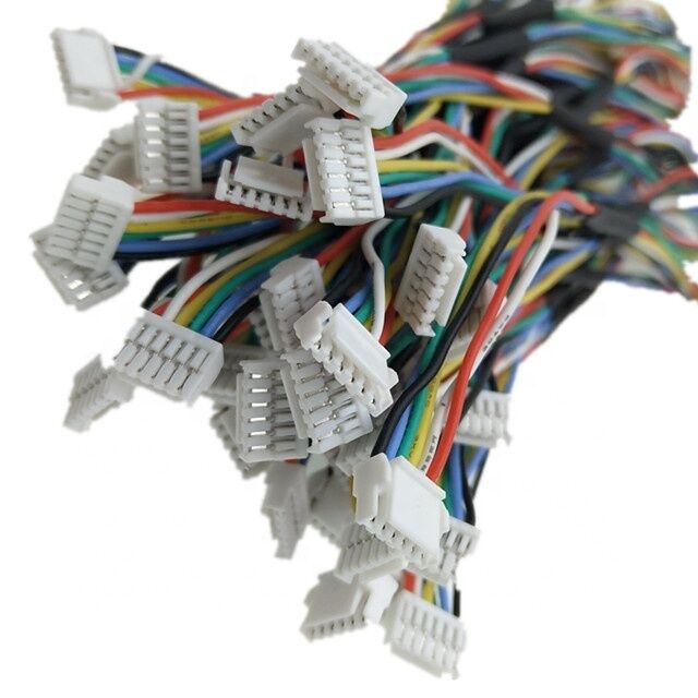 50kV High Voltage Silicone Rubber Insulated Wire Harness with JST-GH to GHR-06V Connector Custom Cable Assembly