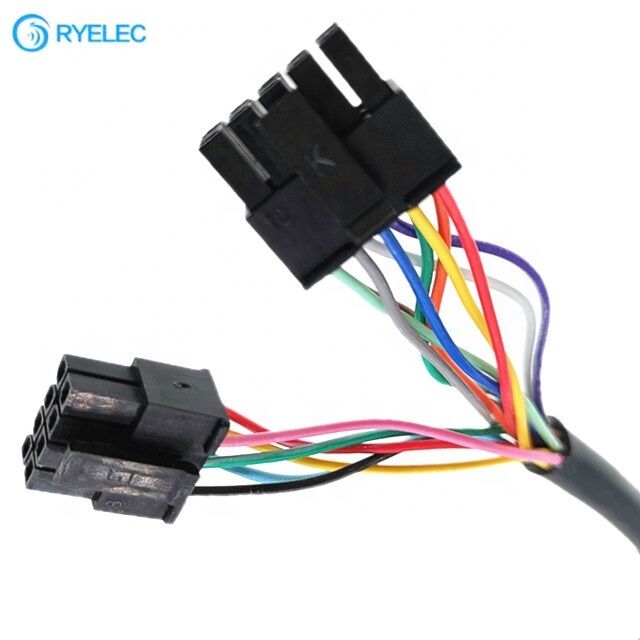 Custom 8Pin 12P Molex 3.0 Pitch Wire Harness with 300V 2464 24AWG PVC Cable and Customized Length